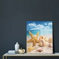 thumbnail image 5 of Sikiie Beach Starfish Shell Print Canvas Decorative Hanging Painting, Anti-shrinkage Hanging Frame, Suitable for Home, Office Wall Decorations, 5 of 6