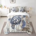 thumbnail image 2 of Erosebridal Vintage Nautical Bedding Sets King Size, Floral Sea Turtle Comforter Sets with Sheets, Sailing Boat Decor, Reversible 7pcs, 2 of 5