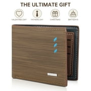 Cshidworld RFID Men’s Wallets, Stylish Bifold Wallets with 7 Credit Credit Cards 1 ID Window, Slim Minimalist Front Wallet/Credit Card Holder, Great Gift For Men