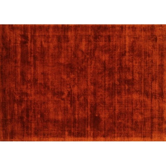 Ahgly Company Machine Washable Indoor Rectangle Abstract Yellow Contemporary Area Rugs, 6' x 9'