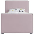 thumbnail image 3 of Meridian Furniture Dillard Pink Velvet Twin Bed, 3 of 6