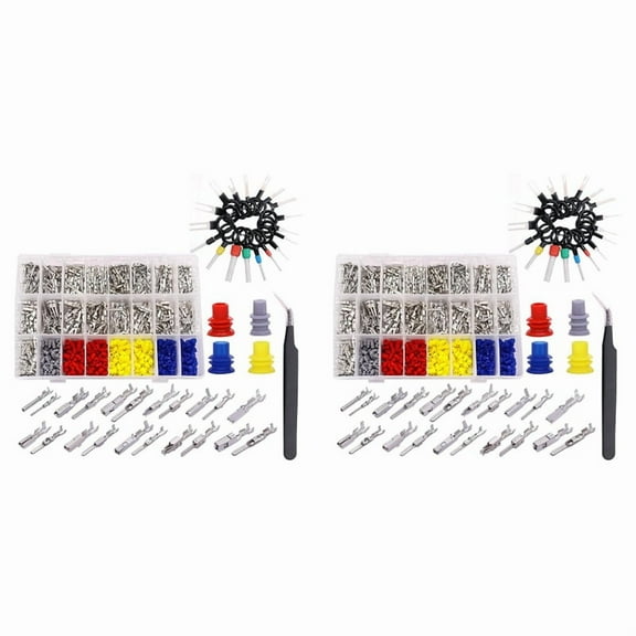 1510Pcs Car Electrical Wire Terminal Pins Connector Kit 1/1.5/1.8/2.2/2.8/3.5mm 21Type Connector Pins Terminal Auto