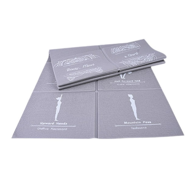 Siruishop Foldable Exercise Mat Soft 5mm Pad for Workouts Indoor Outdoor Training Gray