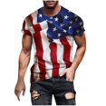 thumbnail image 1 of Blusa Del Día de la Independencia de los Hombres, Suéter de Impresión Casual Cuello Redondo para Uso Al Aire Libre Y Diario, Camiseta Patriótica de Moda, 1 of 8