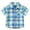 a-89Blue11, variant on Boys Kids Point Collar Short Sleeve Button Down Shirt With Plaid Print Bust Pocket Casual Lightweight Top For Toddlers Summer Daily Wear Outdoor Activities Lightweight Top