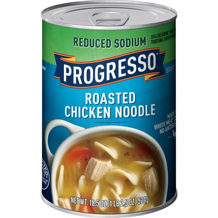 Progresso Soup Reduced Sodium Roasted Chicken Noodle Soup 18.5 oz (Best Low Sodium Canned Soup)