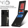 thumbnail image 6 of Crossbody Wallet Case for Samsung Galaxy Note 20 with Card Holder, Purse Cover Removable Cross Body Strap for Galaxy Note 20 Zipper Phone Case Black, 6 of 18