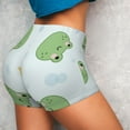 thumbnail image 2 of KLL Kawaii Frogs Pattern Workout Shorts for Women Scrunch Short Gym Yoga Running Sport Active Exercise Fitness Shorts, 2 of 5