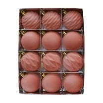 FastXmas 12 Pcs Christmas Velvet Tree Balls Decorations 2.36" Flocked Christmas Hanging Ornaments Handmade Velvet Balls Xmas Tree Ornaments Xmas Tree Bulbs for Wedding Holiday Party