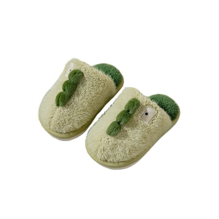 

SIMANLAN Boys Cozy Slip On Fuzzy Slippers Indoor Breathable Anti-Slip Unisex-Child House Lightweight Closed Toe Plush Slipper Yellow 8