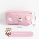 thumbnail image 2 of Estuche para lápices Kawaii con 3 pines Estuche para lápices estético Papelería Kawaii Útiles escolares Kawaii (rosa)   JM, 2 of 5