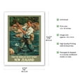 thumbnail image 2 of New Zealand - For the Worlds Best Sport - Trout Fly Fishing Angler - Vintage Travel Poster by Maurice Alec Poulton c.1936 - Bamboo Fine Art 290gsm Paper (Unframed) 12x16in, 2 of 4