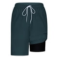 thumbnail image 4 of LSLJS Mens Swim Trunks with Liner, Fast Dry Elastic Drawstring Solid Color Summer Swim Shorts Beach Shorts S-2XL, 4 of 6