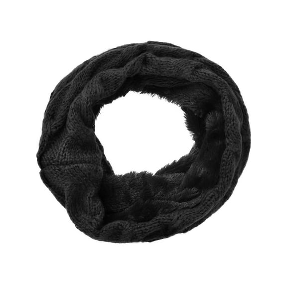 Women's Winter Knit Neck Warmers Fuzzy Cowl Snood Infinity Scarves, Only Scarf 3
