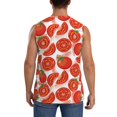 thumbnail image 4 of Lsque Tomatoes Print Men's Cotton Blend Sleeveless Muscle Shirts (S-3XL)- Moisture Wicking, Odor Protection, UPF 30+,Small, 4 of 8