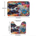thumbnail image 3 of Xecao Oil Painting Sunflower Puppy 2-Piece Vintage Seamless Anti-Skid Mat Set, featuring a stylish pattern for a safe and elegant toilet rug experience, 3 of 6