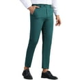 thumbnail image 5 of INSPIRE CHIC Dress Pants for Men's Flat Front Expandable Waist Work Business Trousers 38 Green, 5 of 5