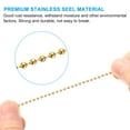thumbnail image 4 of Uxcell 2.4mmx10cm Beaded Ball Chain, 150pcs Stainless Steel Pull Chain Extension with Connectors, Gold Tone, 4 of 6