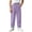 A Purple, variant on HAOTAGS Kids Printed Elastic Waistband With Pockets Loose Pants (5-15) Outdoor Casual Nylon Spandex Trousers Khaki Size 9