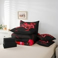 thumbnail image 4 of Erosebridal Red Gamepads Bedding Sets King Size,Geometric Honey Comb Bed in a Bag King size,Video Game Bedding King Size,Super Cozy Gamer Room Decoration,Reversible,7-Piece, 4 of 6