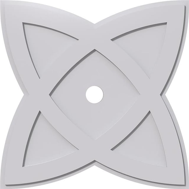 Ekena Millwork CMP32CM-03000 32 Po OD x 3 Po ID Carré Cosmo Architecture Grade Médaillon de Plafond Contemporain PVC