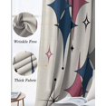 thumbnail image 3 of Red Blue Diamond Blackout Curtains for Bedroom Living Room Darkening Curtains 84 Inch Length 2 Panels Set Modern Geometric Middle Century Beige Window Curtain Window Treatment Grommet Drapes 42"x84", 3 of 9