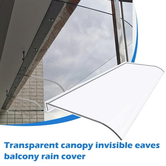BETTERLIFE Window Awning Canopy,Modern Polycarbonate Front Canopy,Front Awning Outdoor Rain Patio Sunligh Snow Canopy,UV U3X2