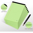 thumbnail image 4 of 6pcs Small Note Pads, Green Notepads 5x8 College Ruled Notebook, Writing Pads 5 x 8, Legal Pads, Memo Pad Paper Perforate Narrow Ruled Notebooks for Work, School, Office,30 Sheets/Pack, 4 of 7