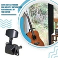thumbnail image 4 of VONKY 6 Pieces Tuning Pegs Black Adjusting Handle Machine Heads String Roller Instrument Accessory Guitars Parts for Replacing Type 3 Type 2, 4 of 6