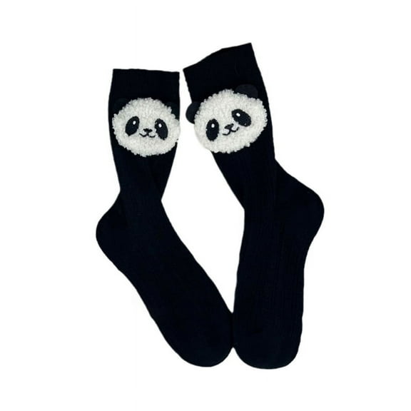 Milue Cartoon Ankle Socks Middle Tube Socks Novelty Funny Socks 3D Panda Crew Socks