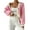 Pink, variant on Cute Cardigans Women Knitted Sweater New Solid Color Button Open Long Sleeve Work Cardians