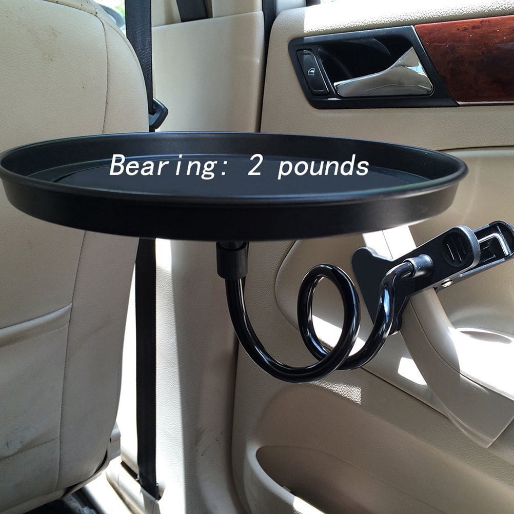 PBPBOX Car Tray Organizer Black Sturdy Plastic Construction with Adjustable Aluminum Tube