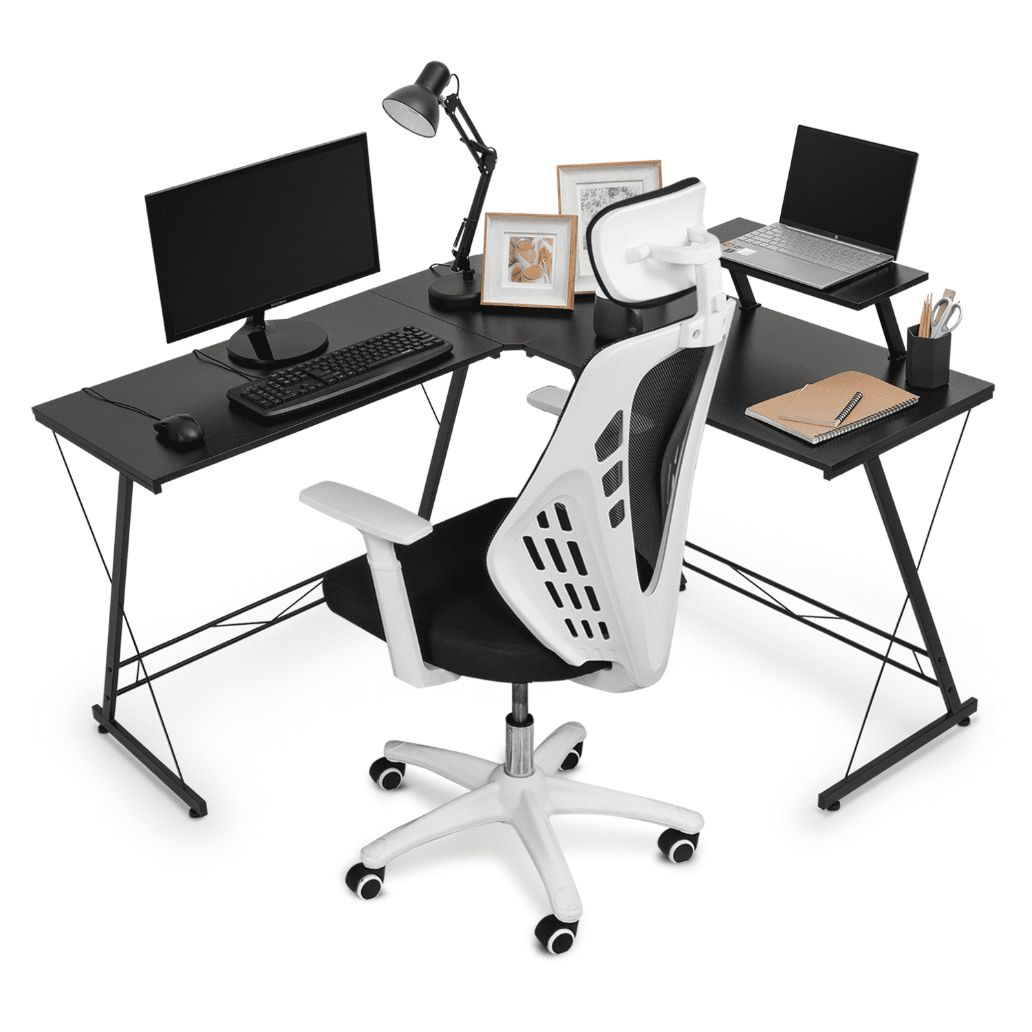 Magshion Computer Desk & Chair Set with Floor Mat, Ergonomic High Back