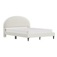 thumbnail image 6 of HH2Home Hycliff Half Moon Upholstered Queen Platform Bed, Ivory, 6 of 16