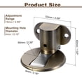 thumbnail image 2 of 2Pcs Tope de Puerta Magnético, Tope de Puerta de Suelo Ajustable con Cinta Adhesiva Bronce, 2 of 7
