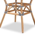 thumbnail image 5 of Baxton Studio Tavor Classic French Black and White Weaving and Natural Brown Rattan Dining Table, 5 of 9