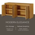 thumbnail image 3 of Maven Lane Iris Buffet Contemporain en Bois Finition Naturelle Raffinée, 3 of 6
