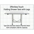 thumbnail image 2 of Easy Touch Shower Seat with Folding Legs - ADA Wall Bathroom Bench with Patented Effortless Up Down Motion for Adults Seniors Disabled Bariatric/304 Stainless Steel/Phenolic Resin/ 32" x 16", 2 of 5
