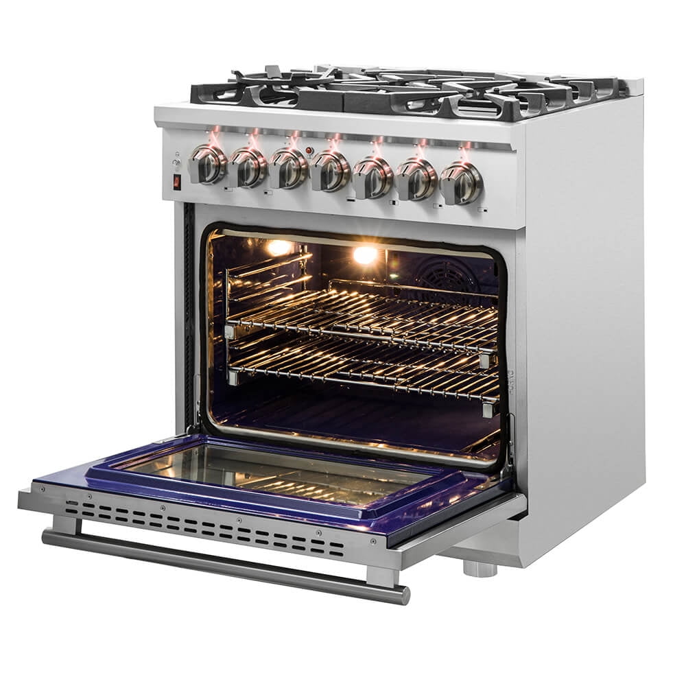 Forno FFSGS612530 30 inch Cossato Stainless Duel Fuel Electric Gas Range