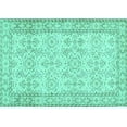 thumbnail image 1 of Ahgly Company Indoor Rectangle Abstract Turquoise Blue Contemporary Area Rugs, 2' x 4', 1 of 4