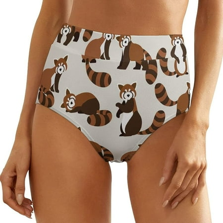 

Cartoon Red Panda Women s High Waist Thong Panty Underwear Brief Cute