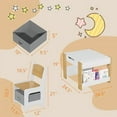 thumbnail image 4 of ChaoLink Juego de mesa y sillas para niños, mesa de actividad de madera 4 en 1 con 2 sillas, cajón de almacenamiento y tablero desmontable para dibujo, lectura, manualidades y arte, 4 of 7