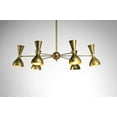 thumbnail image 2 of Stilnovo 12 Light 6 Arm Mid century Full Brass Sputnik Chandelier - Handmade brass Home Decor, 2 of 8