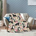 thumbnail image 7 of Bernese Mountain Dog Floral Flower Blanket Gifts For Kids Adults - Lightweight Throw Blanket For Bedroom Living Room Decor Soft Fuzzy Fleece Cozy Plush Bed Couch 50"X40", 7 of 7