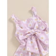 thumbnail image 6 of Nygoyerh 3M 6M 9M 12M 18M Baby Girls Summer Cute Outfits Daisy Print Sleeveless Bow Decor Cami Tops with Ruffle Trim Shorts 2Pcs Infant Toddler Casual Shorts Sets, 6 of 9