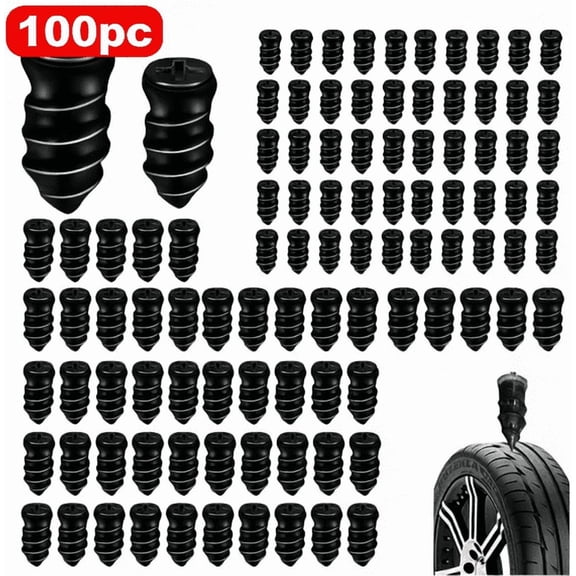 100 Pcs Tire Repair Screw & Nails Kit | Flat Tire Repair Screw for Cars, Trucks & Motorcycles | Durable Tire Puncture Repair Solution for Emergency Use
