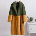 thumbnail image 4 of Hpapadks Blazer for Women Winter Warm Long Sleeve Solid Lapel Long Suit Collar Overcoat Army Green L, 4 of 4