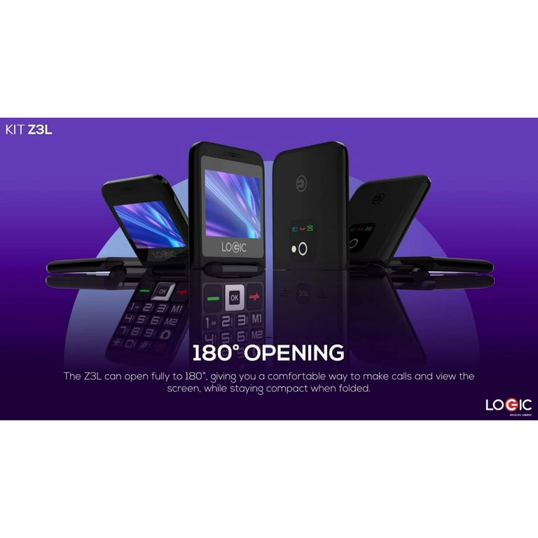 4G Unlocked Flip Phone Logic Z3L with Free Bluetooth - Walmart.com