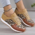 thumbnail image 6 of BLTIBY 2025 Womens Sneaker Thick Chunky Round Toe Leopard Printed Comfortable Casual Fashion Lace Up Work Shoes Brown 43, 6 of 6