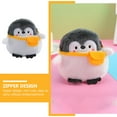 thumbnail image 3 of OHOIOLLA 2Pcs Penguin Shape Change Purse Cute Change Purse Black Thick Fabric For Students School, 3 of 7